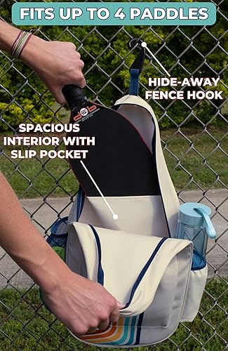 Miniatura 3 de STEEL MILL AND CO. Bolsas de pickleball para mujeres y hombres, bolsa de pickleball unisex con capacidad para 4 paletas de pickleball, bolsa