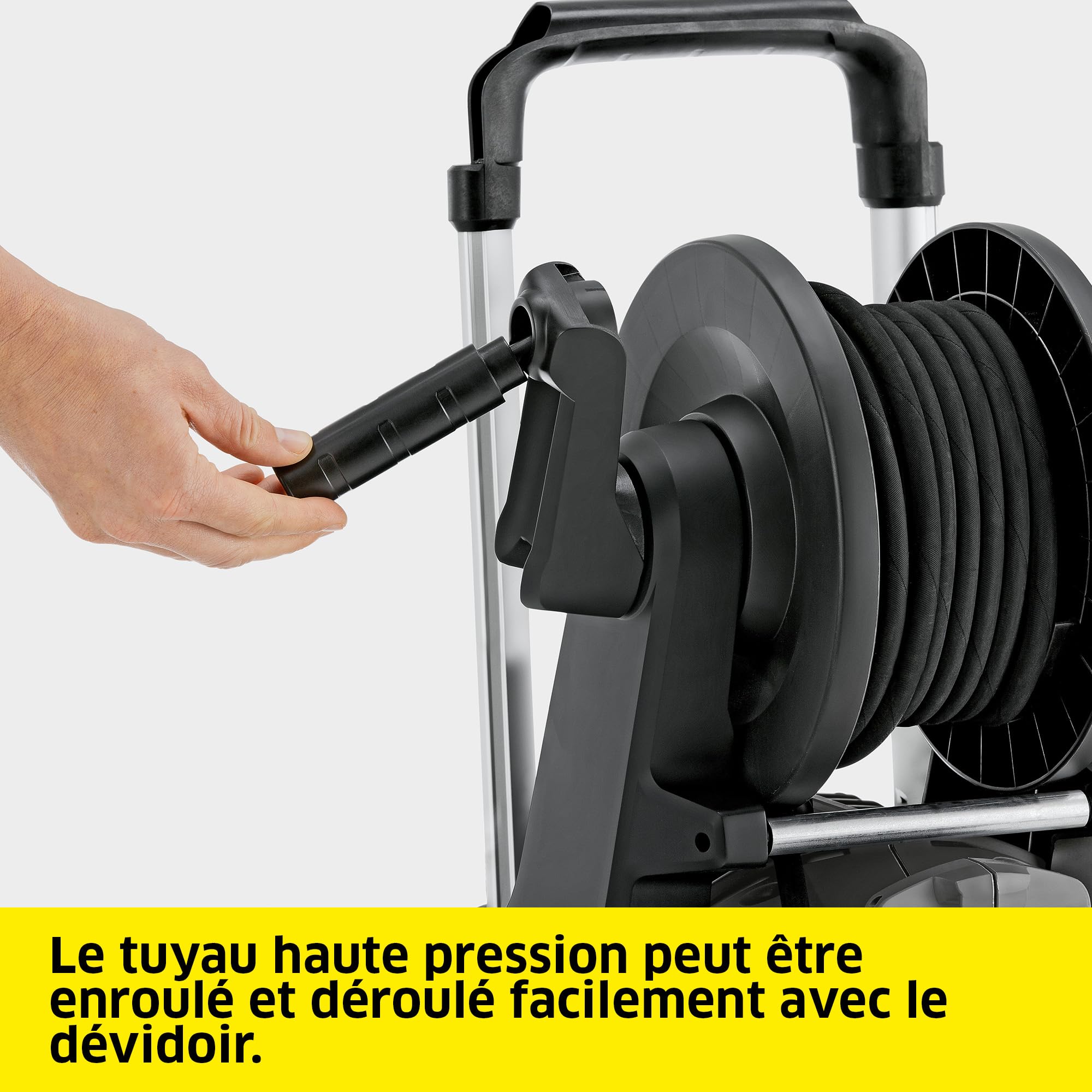 Kärcher Nettoyeur Haute Pression Eau Froide HD 6/13 CX Plus, 130 Bar, débit : 590 l/h, Poids : 28,3 kg, Tuyau : 10 m, Pistolet Haute Pression, Lance, buse Coupe-saleté, Enrouleur de Tuyau