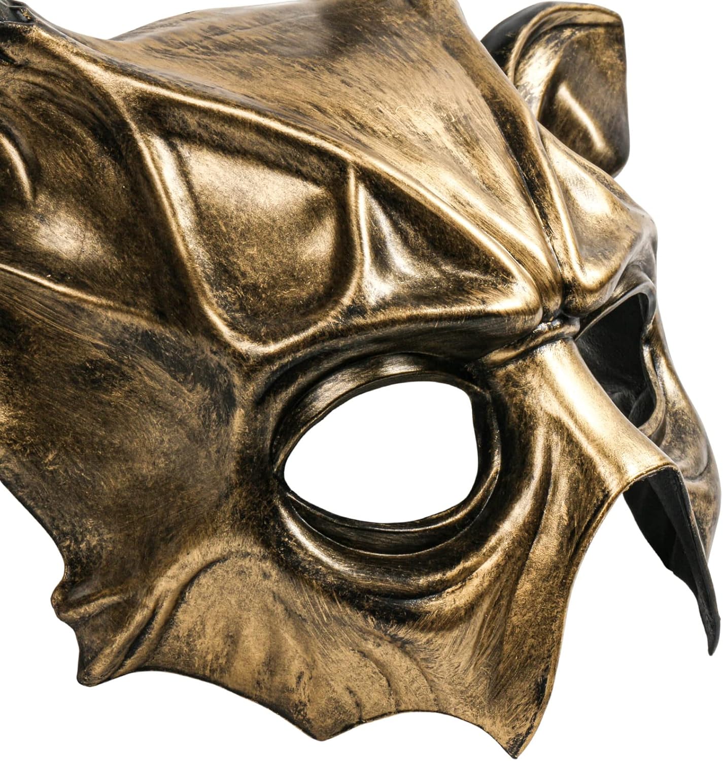 Miniatura 5 de ILOVEMASKS Máscara de calavera de demonio con cuernos de ciervo y cuernos de ciervo de cara completa, disfraz de Halloween de Halloween, máscara de