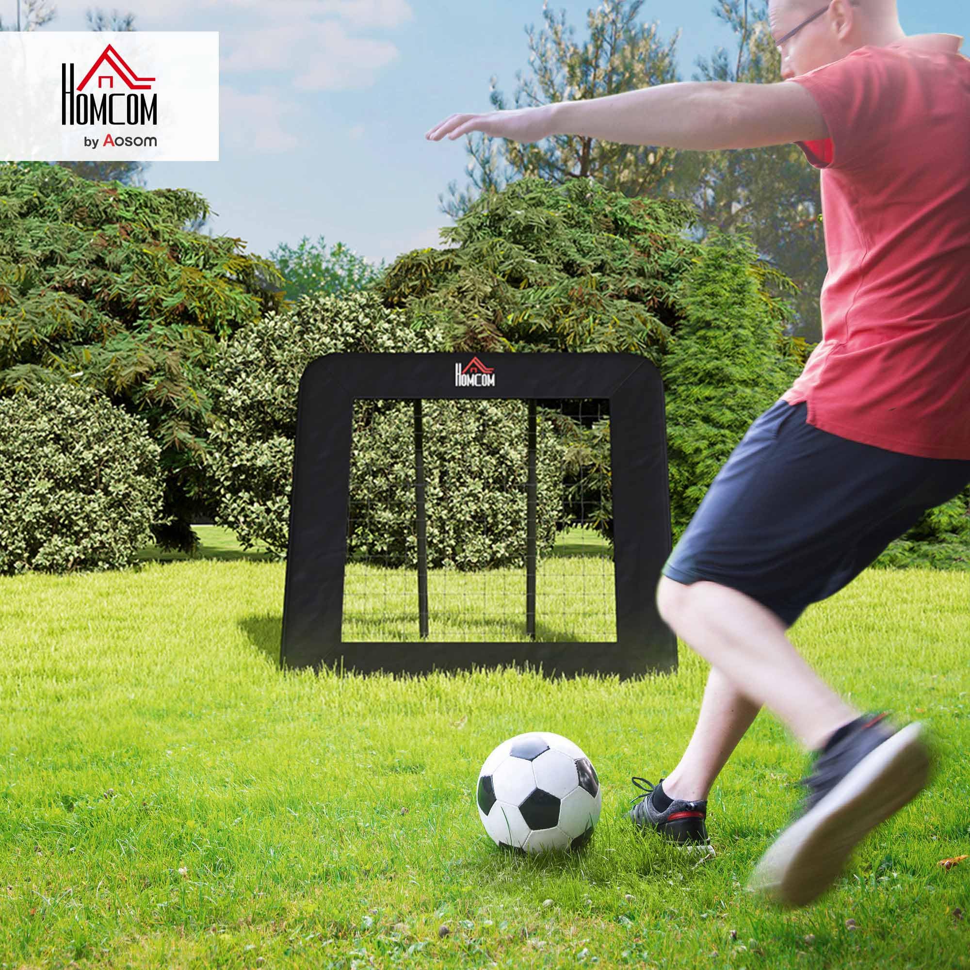 Rete Da Calcio Rebounder HOMCOM - Pieghevole, Con Bersaglio, Altezza E Angolo Regolabile - 123x73cm - Foto 10
