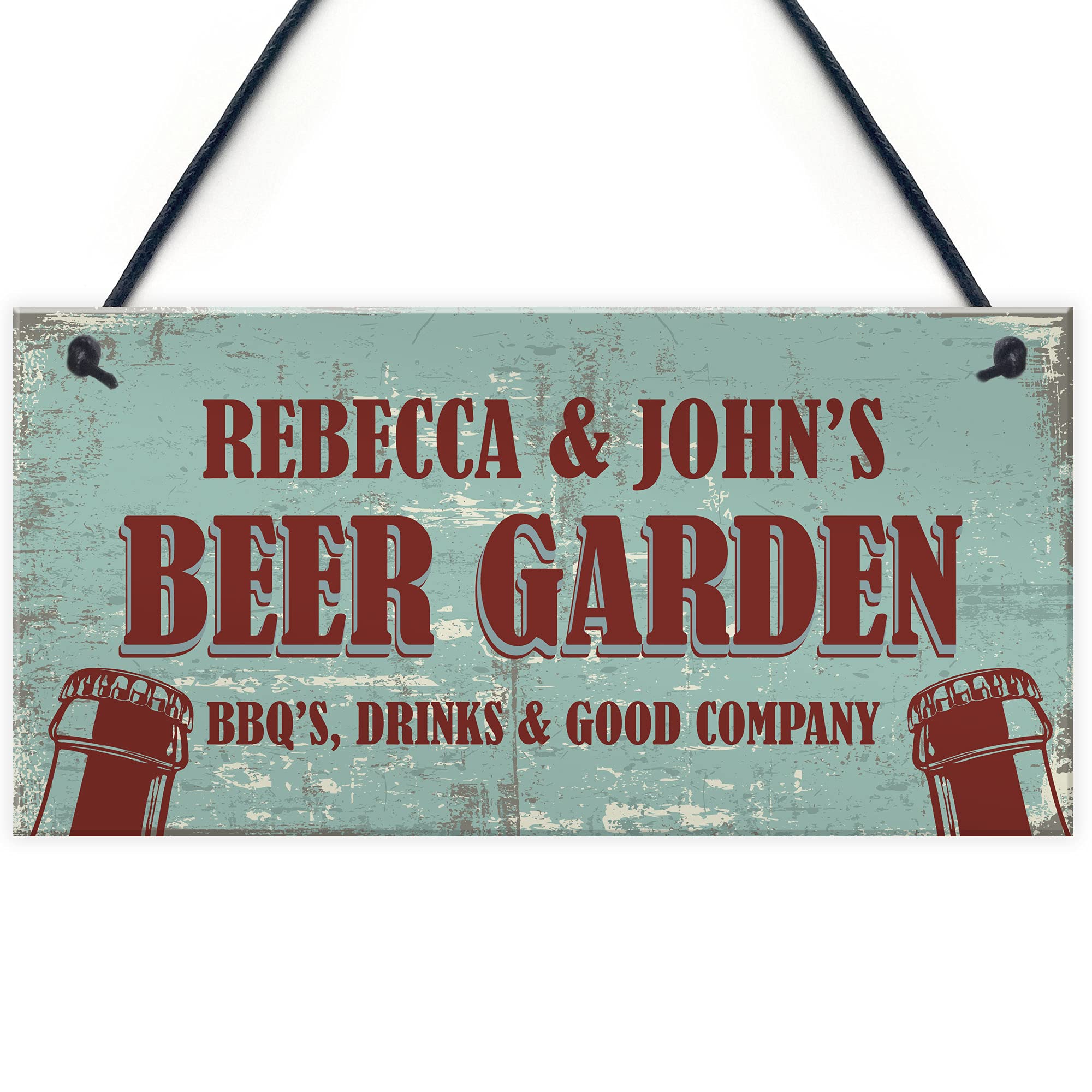 Personalised Beer Garden Outdoor Garden Man Cave Sign Alcohol Beer Gift For Him