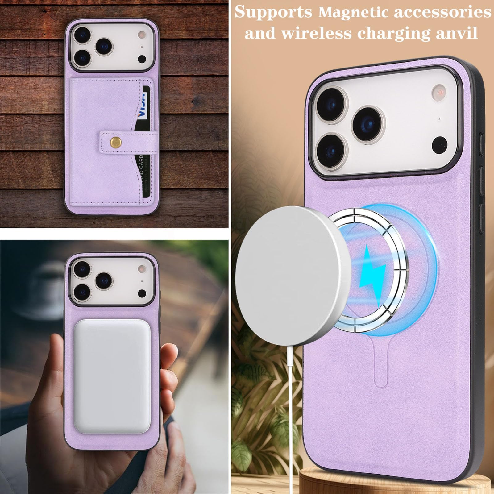 Skórzane etui do iPhone 18 Pro Max/18 Pro, portfel zdejmowany