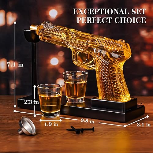 Miniatura 29 de Regalos para hombres, papá, regalo único de Navidad, aniversario, cumpleaños, para él, marido, juego de decantador de whisky de 9 onzas con vasos