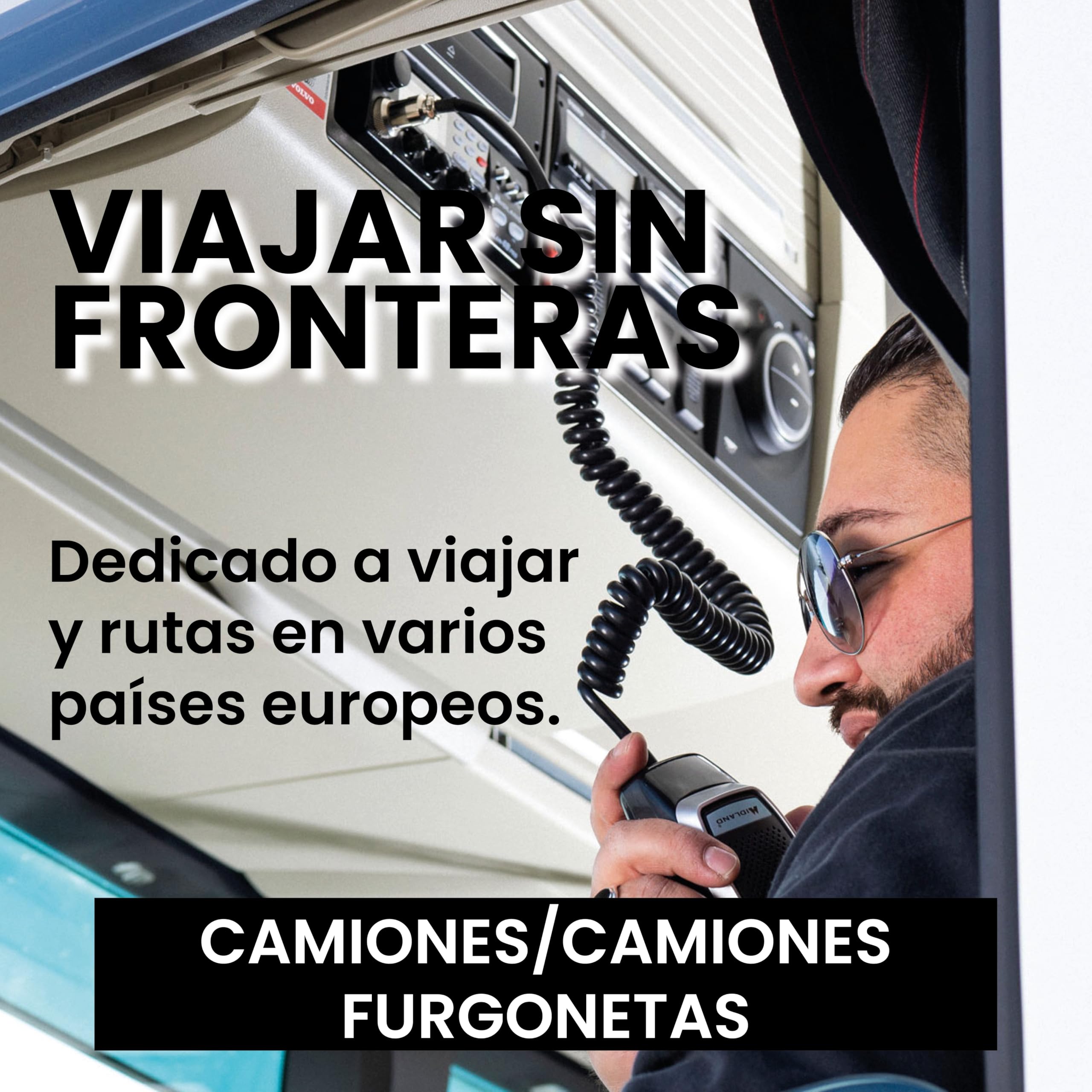 Midland - Emisora CB ALAN 48 PRO, Radioaficionado Multibanda para Vehículo sin Licencia, Potencia Ajustable 1W/4W, Pantalla LCD, SCAN, Dual Watch, RF Gain, Filtros ANL y Noise Blanker, Micrófono 6 Pin