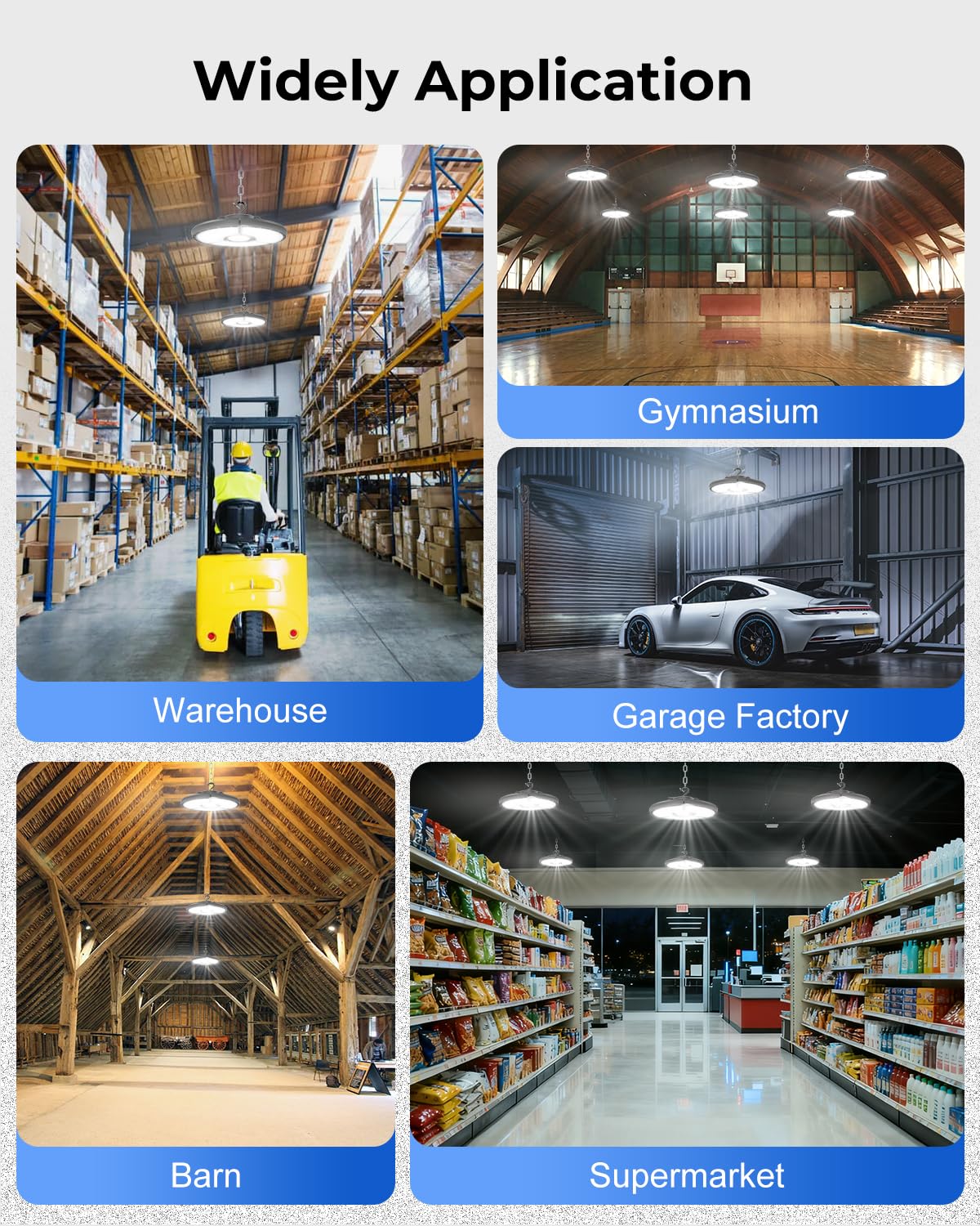 4 Pack LED High Bay Light 300W 45 000LM UFO LED High Bay Light with Hook and 6 — view 8