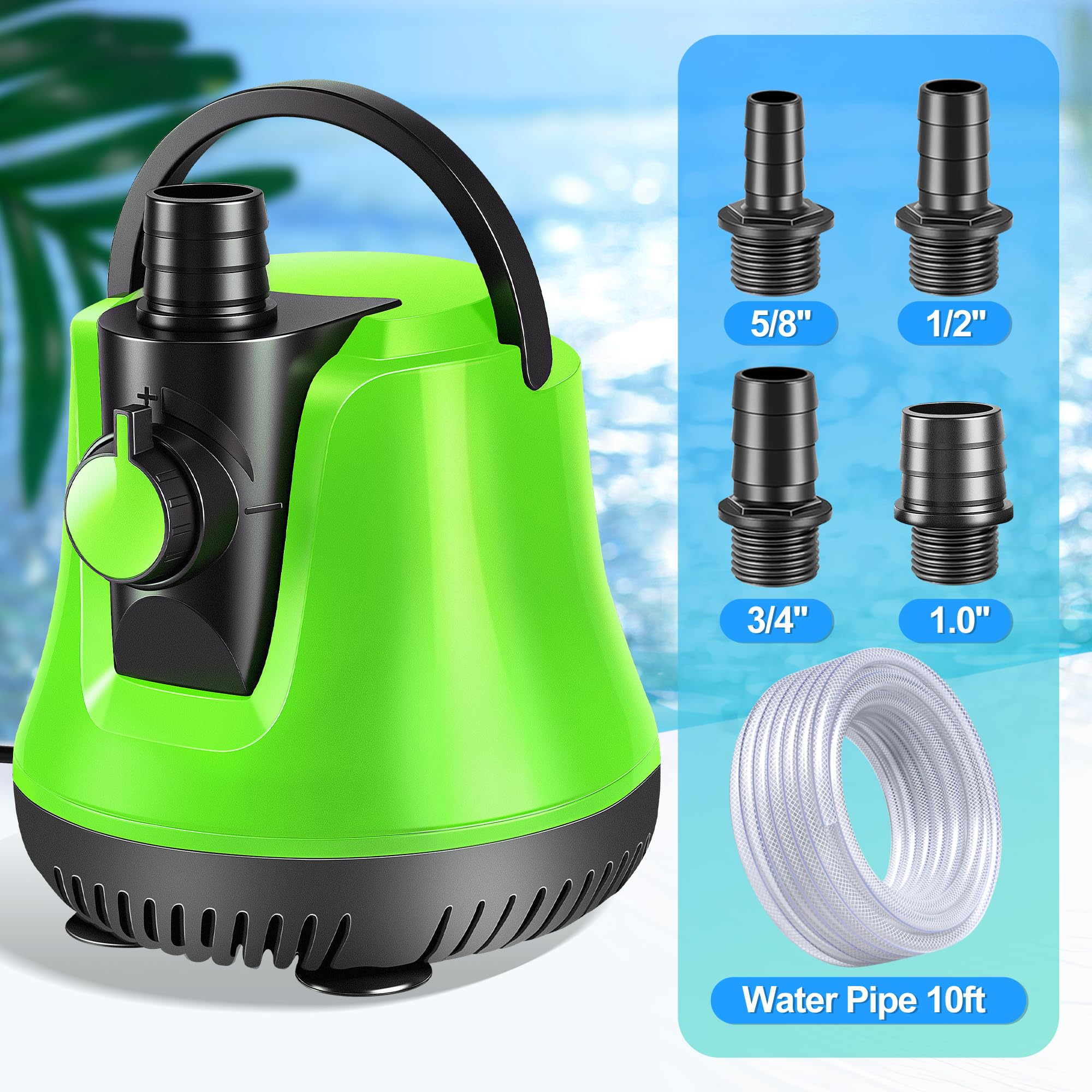 Pompa dell'acqua sommergibile automatica, pompa per copertura piscina ad alto flusso fuori terra, pompe per la rimozione dell'acqua di nuoto, pompa dell'acqua portatile per piscina, stagno