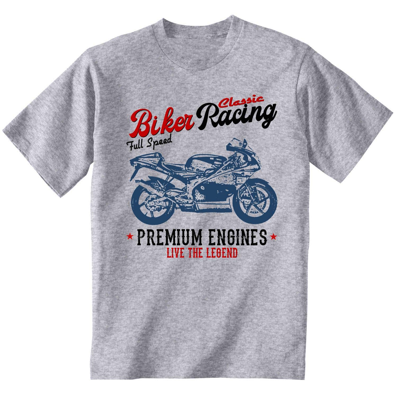 TEESANDENGINESMen's Aprilia rs 125 Biker Racing Grey T-Shirt