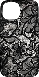 Motif vintage en dentelle noire Coque pour iPhone 15