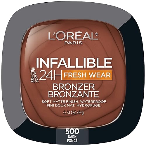 L'Oreal Paris Infallible Fresh Wear - Bronceador suave mate de larga duración hasta 24 horas. Resistente al agua, al calor, a la transferencia, a la