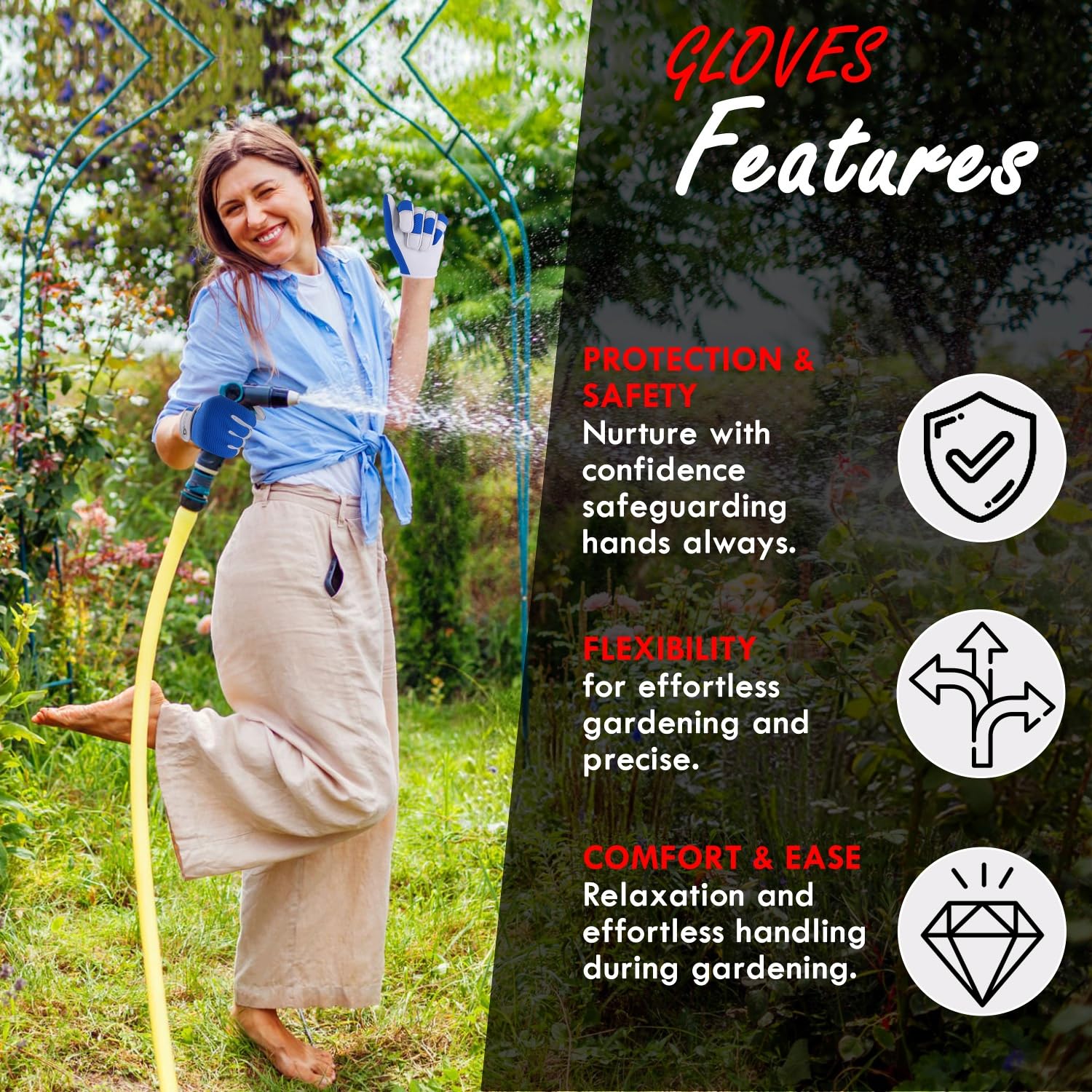 Dvox Leather Gardening Gloves, Heavy Duty Thorn Proof Work Gloves for Men and Women Non-Slip Rigger Multipurpose Gloves - Image 4