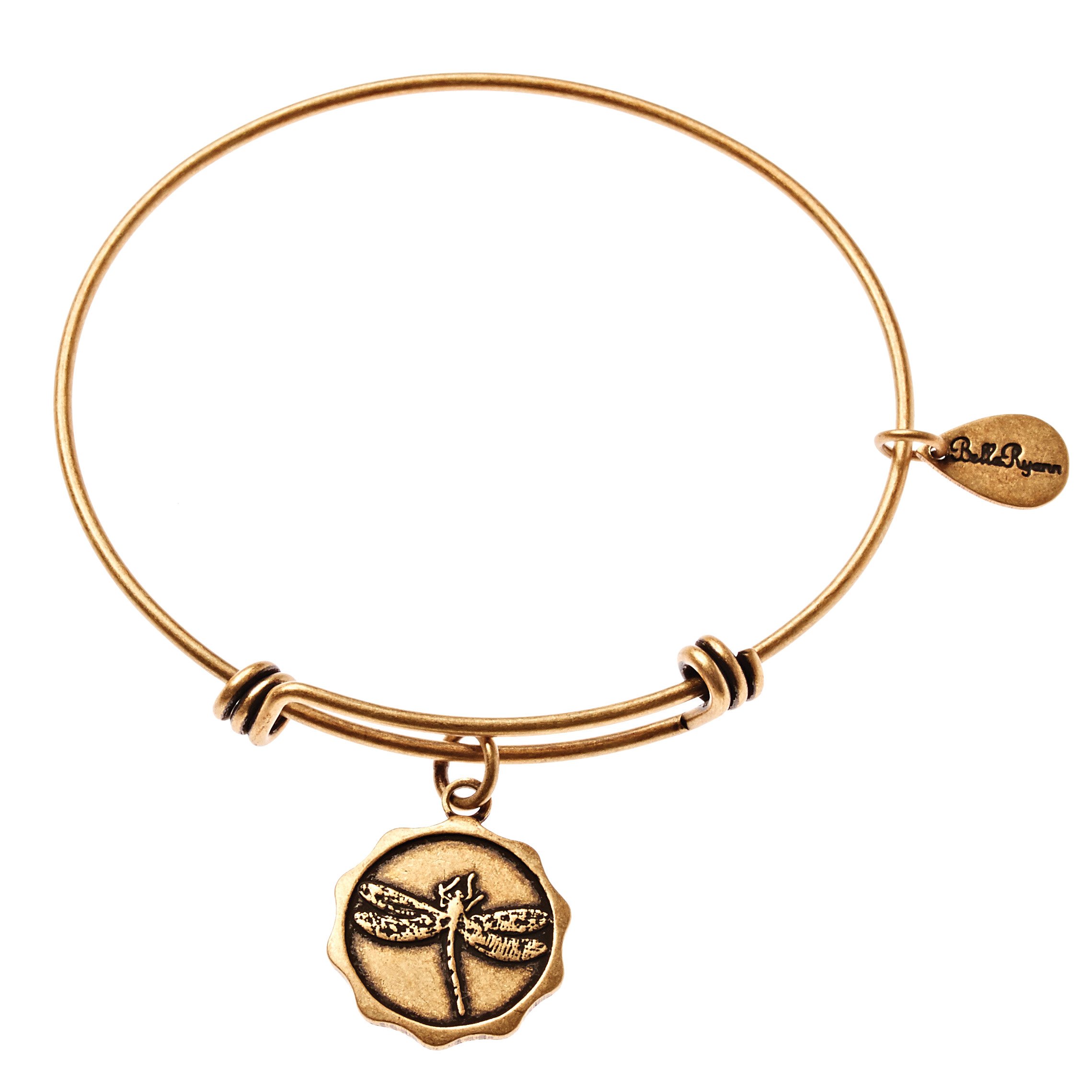 BellaRyannBella Ryann Dragonfly Gold Charm Bangle Bracelet