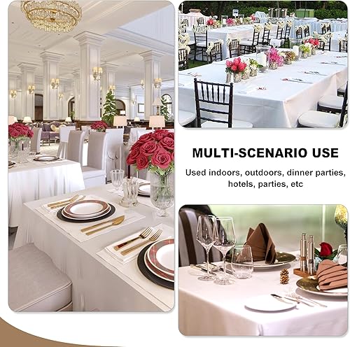Miniatura 6 de Fitable Manteles rojos para mesas rectangulares, paquete de 6, 70 x 120 pulgadas, manteles reutilizables y lavables para mesas de 6 a 8 pies,
