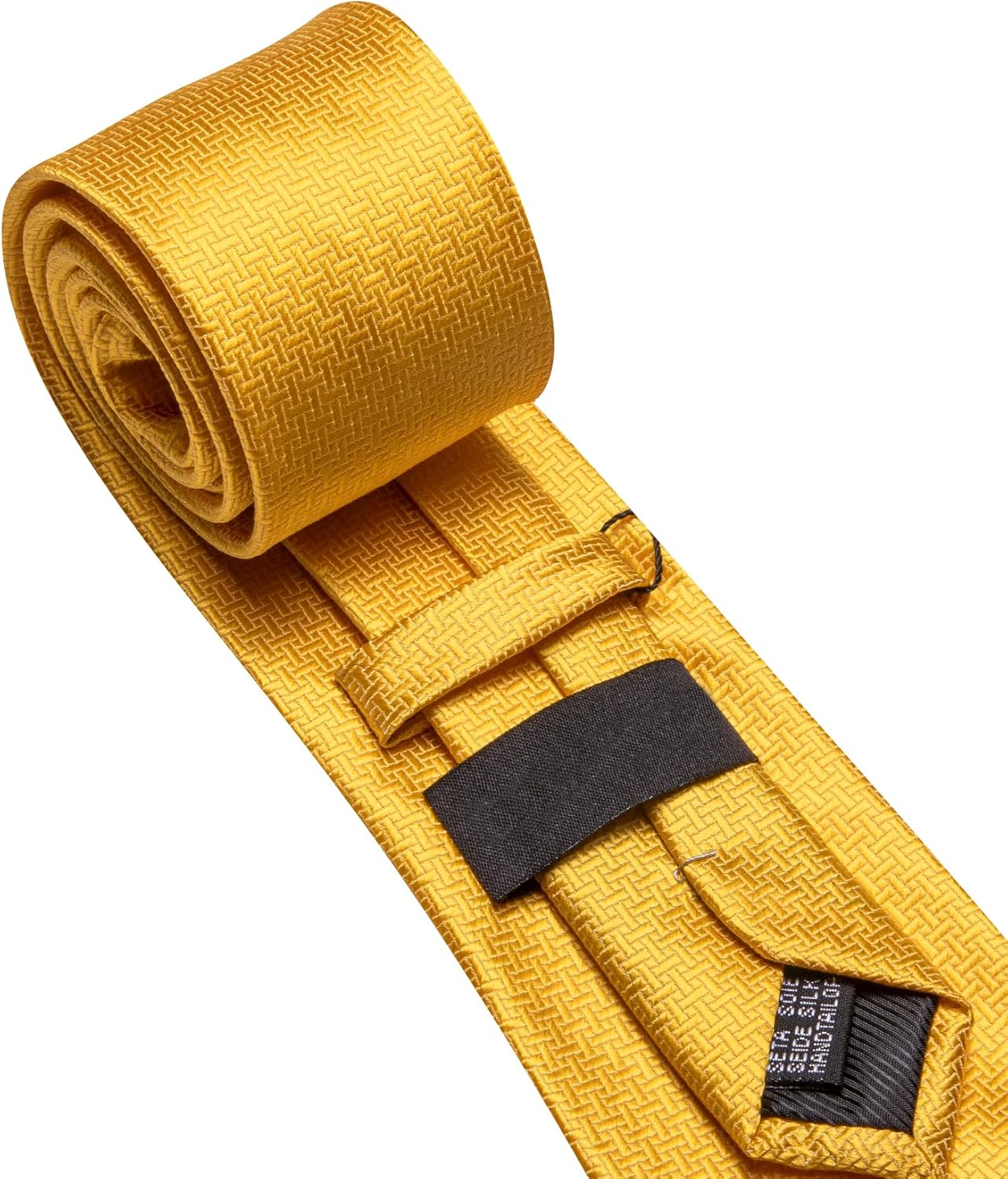 Barry.Wang Plaid Ties Mens Silk Necktie and Tie Clip Checkered Tie for Wedding Party Business Formal - Image 6