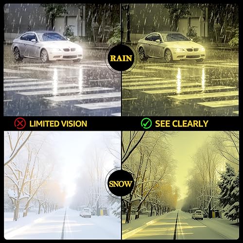 Miniatura 5 de TJUTR TN2511 - Lentes de conducción de visión nocturna para hombres y mujeres, lentes amarillas polarizadas antirreflejos para noche TN2511