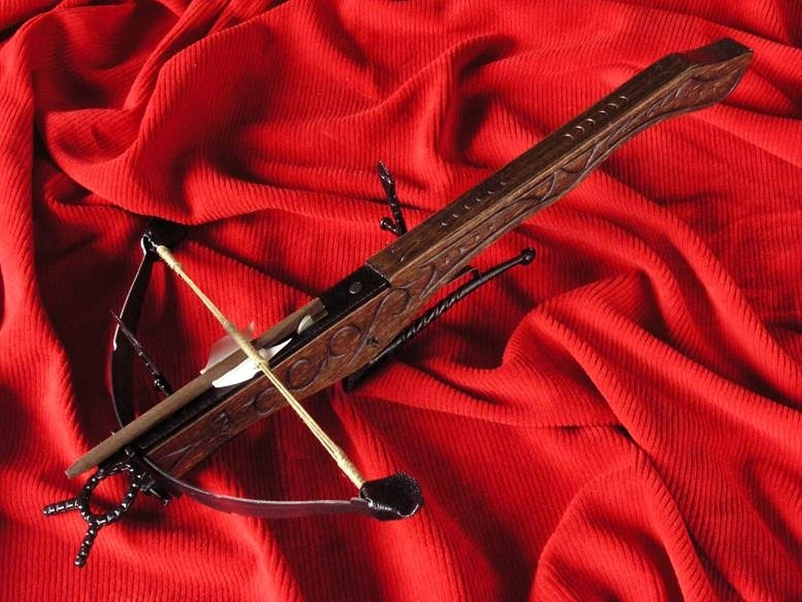 Dekorative Holzarmbrust XV. Jahrhundert AG0F.01 Ritterarmbrust Mittelalterliche Armbrust für historische Rekonstruktion für einen Sammler oder als Geschenk Feuert Nicht.