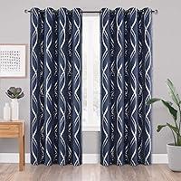 Vista 46 de BUHUA Juego de 2 paneles de cortinas opacas de 84 pulgadas de largo, cortinas de eficiencia energética y reducción de ruido para dormitorio con Gris