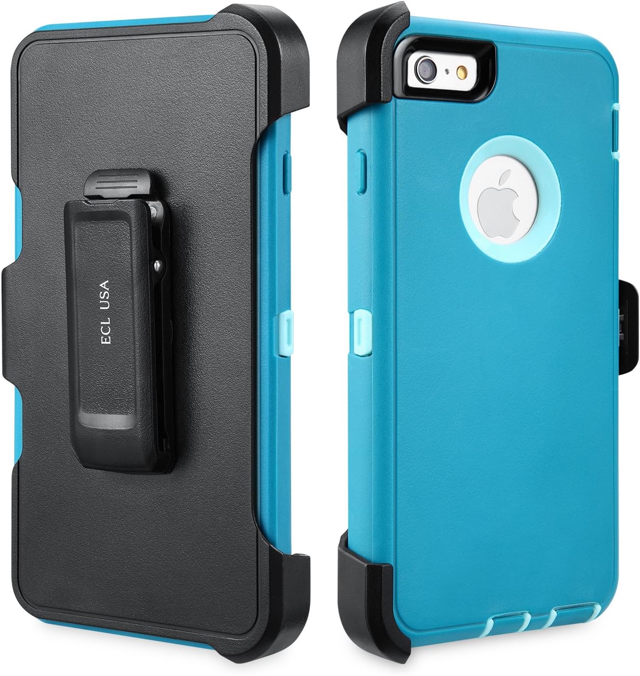 Eagle Case iPhone 6S Plus Case iPhone 6 Plus The Eagle Tough Case Cover with Belt Clip and BuiltIn Screen Protector Case for iPhone 6 Plus 6S Plus (Ocean Blue Aqua)