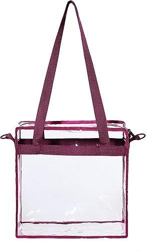 Vista 23 de BAGAIL Bolsas transparentes aprobadas para estadios con cierre de cremallera, bandolera bandolera con correa ajustable