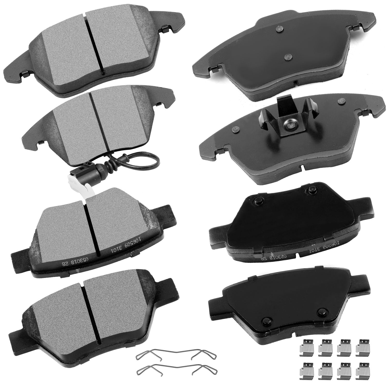 cciyu D1107 D1456 Ceramic Front Rear Disc Brake Pad Set