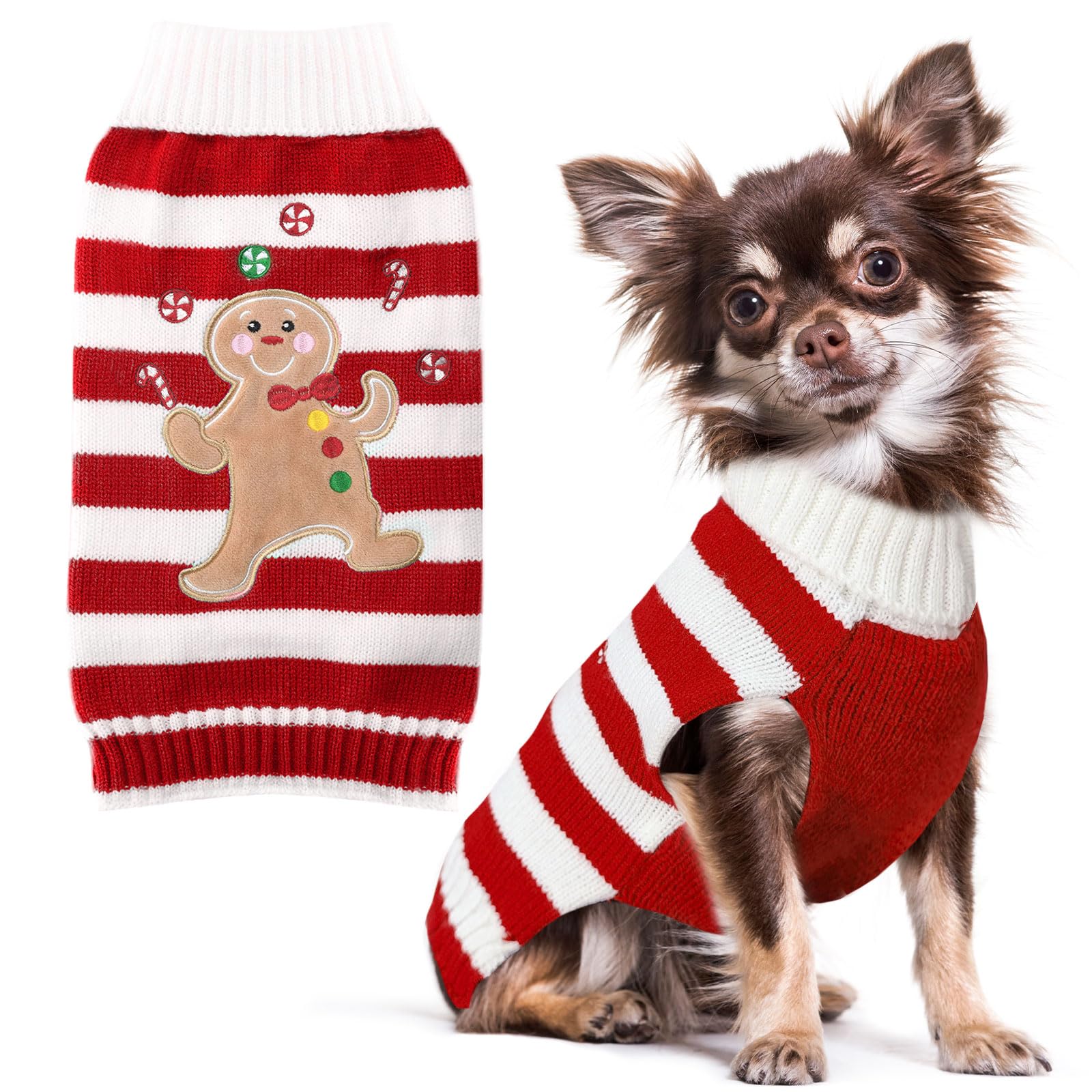 PETCARE Weihnachtspullover Für Hunde – Süßes Rentier-Design Mit Leinenloch, Warm & Gemütlich