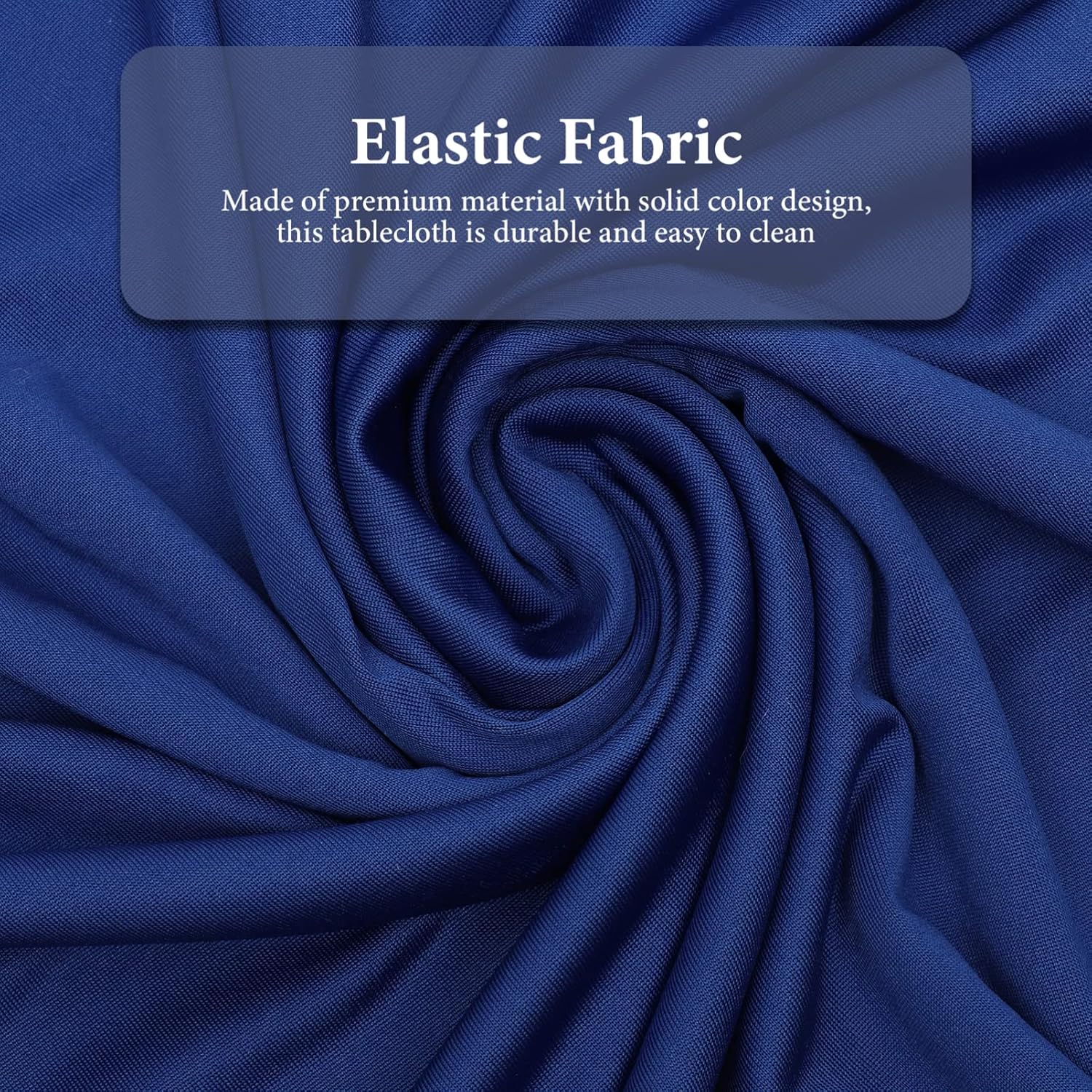 Elastic Stretch Table Cover Solid Color Design for Folding Tables for Parties Events and Buffets and Lightweight Easy to