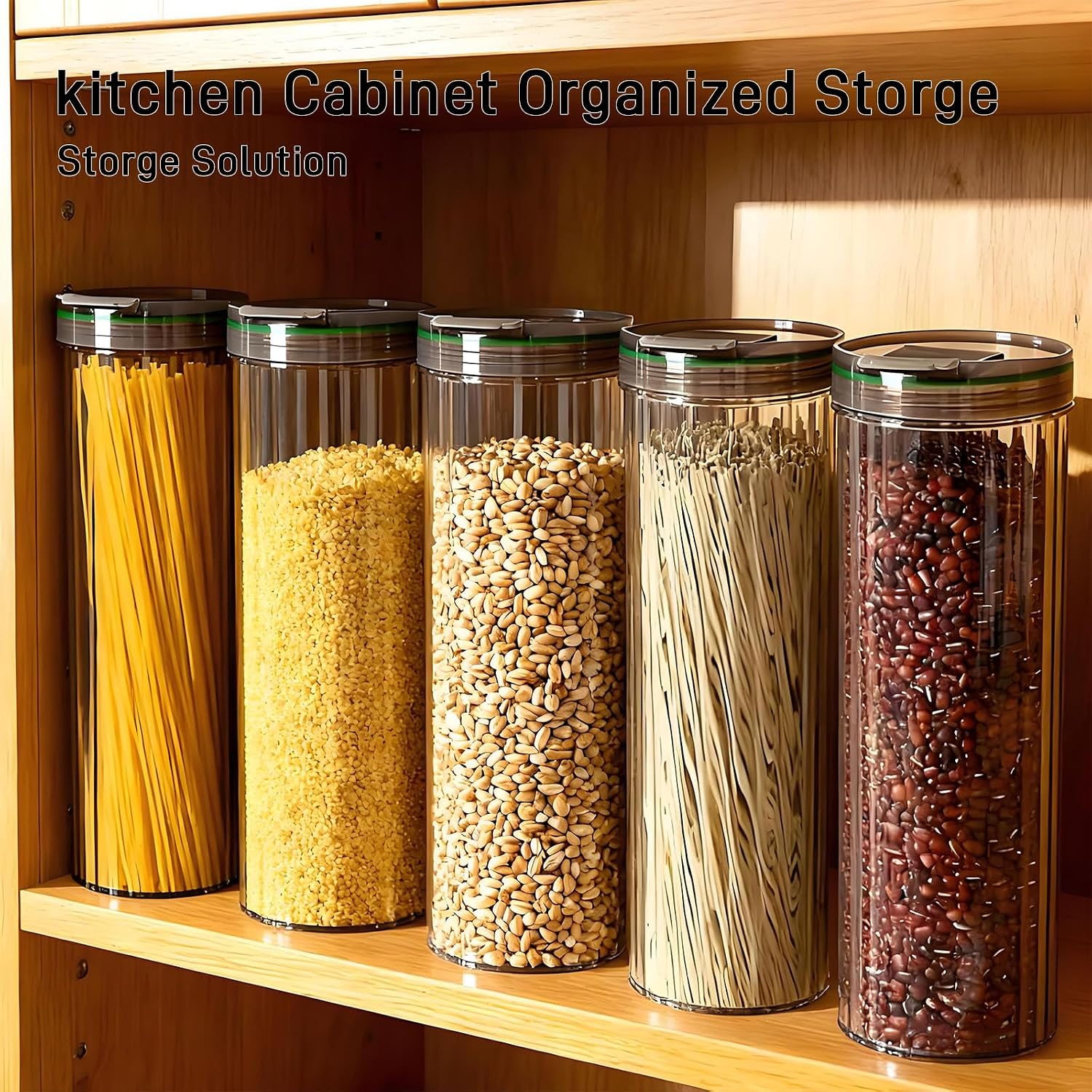 Airtight Spaghetti Container Storage Clear Pasta Holder Organizer