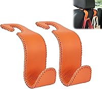 Vista 19 de Amooca Gancho universal para reposacabezas de asiento de automóvil, colgador de cuero con metal para asiento de automóvil, organizador para bolso
