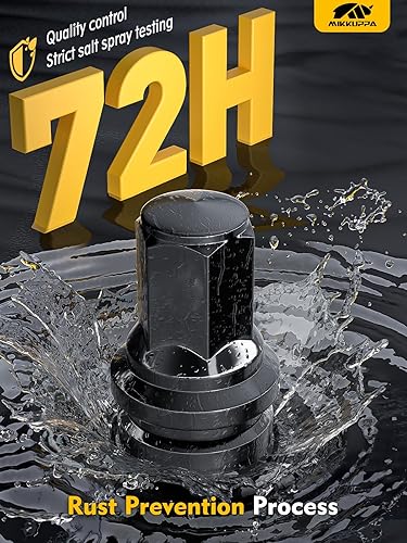 Miniatura 3 de MIKKUPPA Tuercas de llanta OEM M14x1.5  Reemplazo para Ford F250 F350 2017-2023, 1316 pulgadas de 0.827 in, hexagonales, de extremo cerrado, color