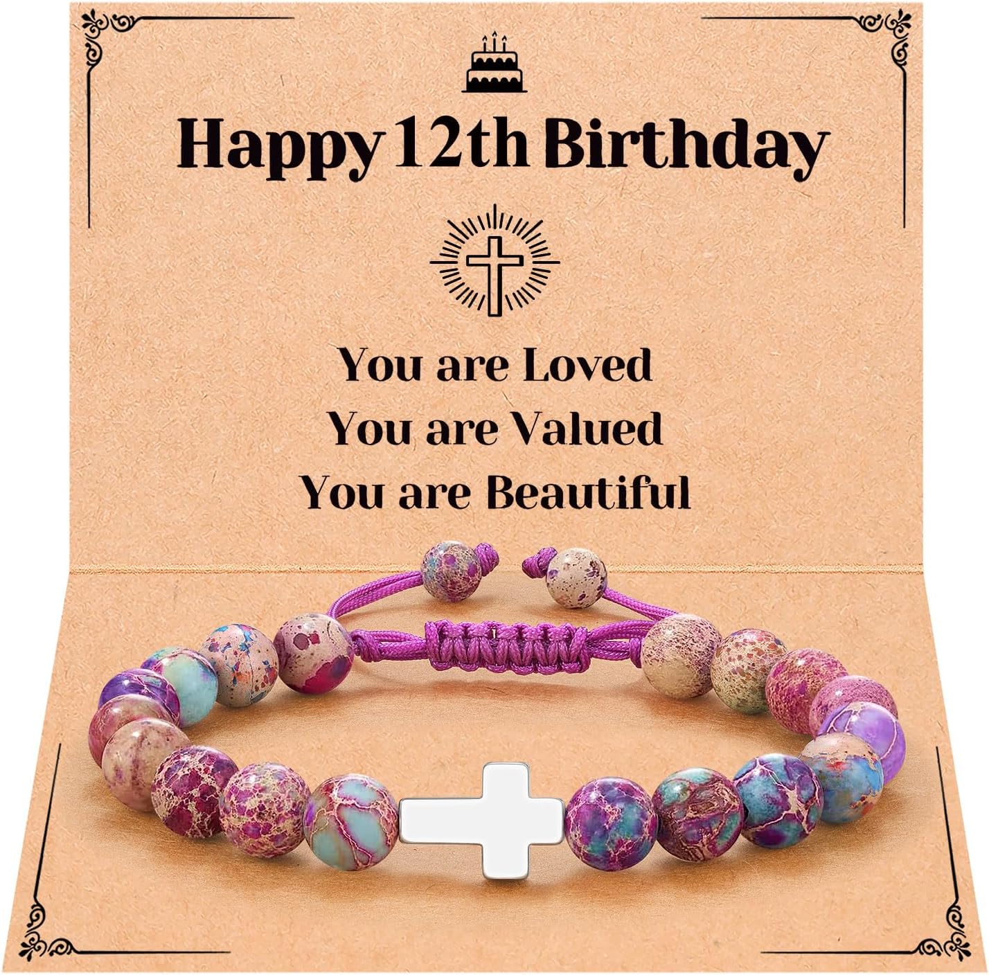UPROMI Happy 6th/7th/8th/9th/10th/11th/12th/13th/14th Birthday Gifts for Girls Bracelet