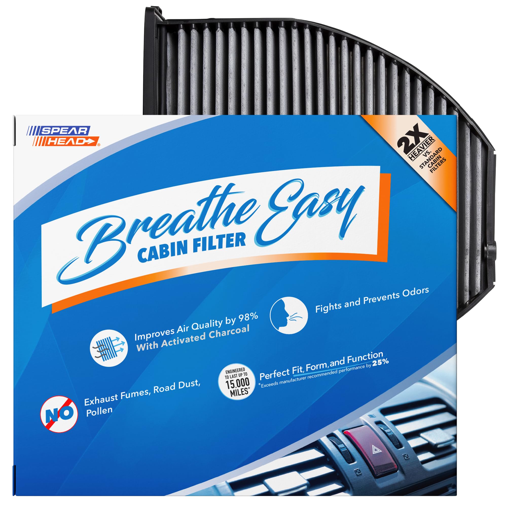 Spearhead Odor Defense Breathe Easy AC &amp; Heater Cabin Air Filter (BE-934)