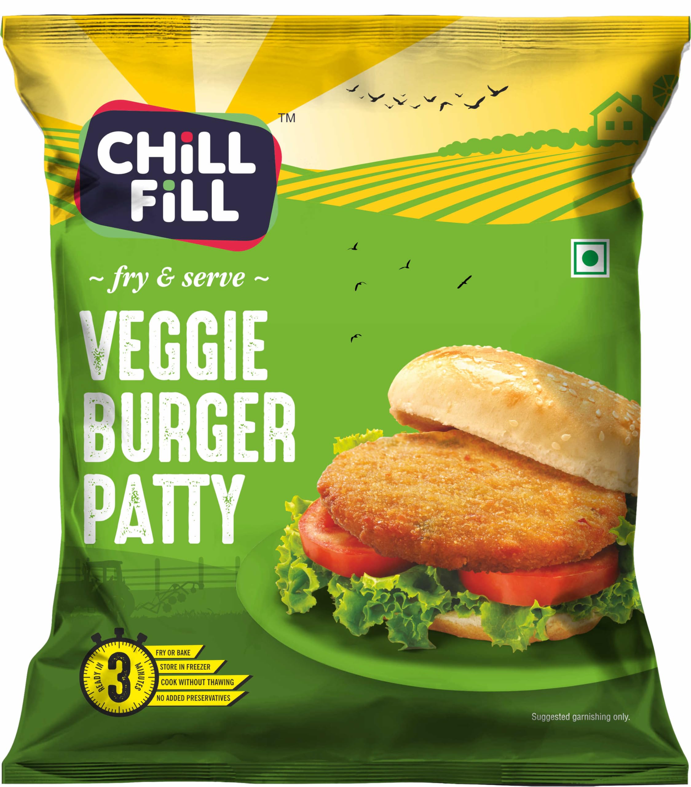 Chillfill Veg Burger Patty, 360g