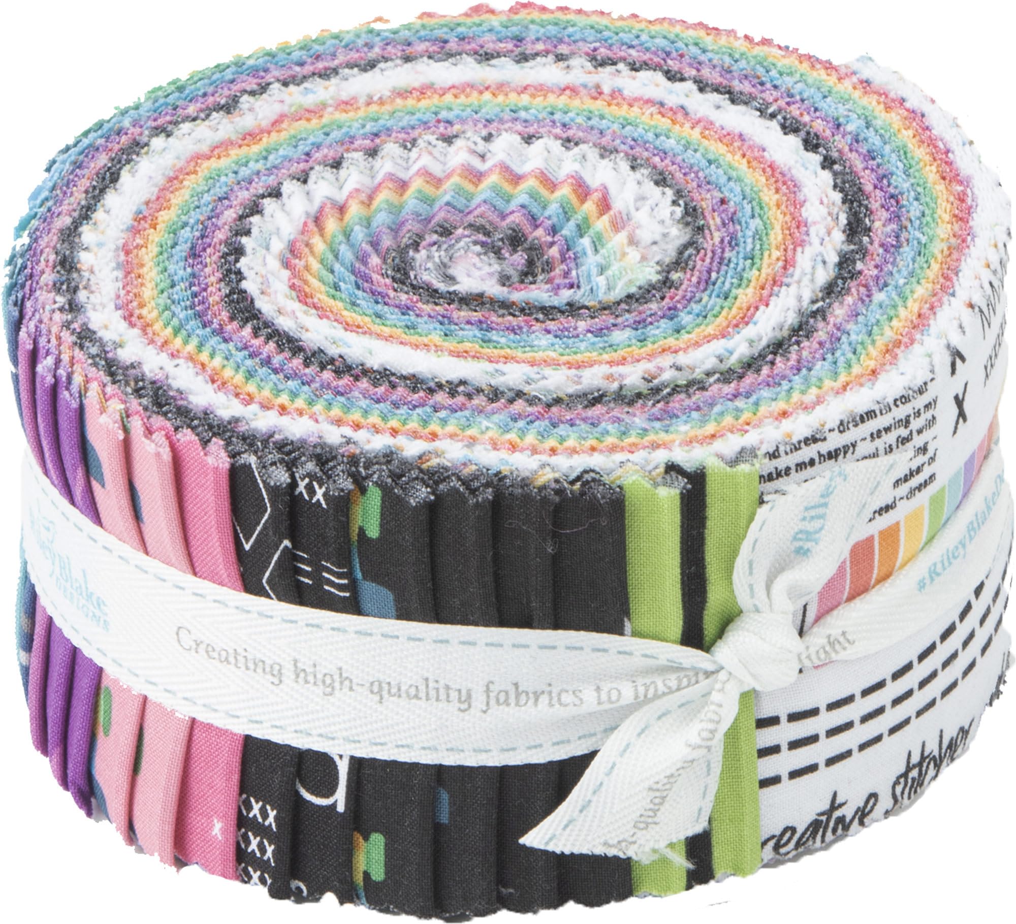 Kristy Lea Make Rolie Polie 40 2.5-inch Strips Jelly Roll Riley Blake Designs RP-13420-40