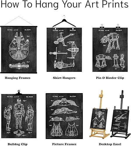 Miniatura 6 de Regalos de Star Wars para hombres, 8 impresiones artísticas de pared (8 x 10) para niños y mujeres, baño, dormitorio, decoración del hogar,