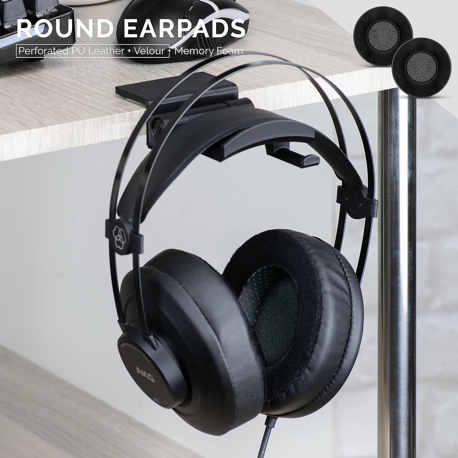 One-Day Sale: Up to 40% Off BRAINWAVZ Round Memory Foam Earpads - Suitable Many Large Headphones - SteelSeries, HD668B, ATH, AKG K553, HifiMan, ATH, Philips, Fostex, Sony Ear Pad & More (Hybrid)