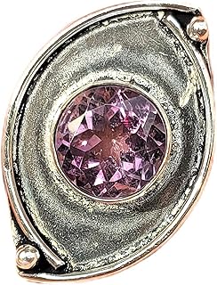 Faceted Amethyst Ring, Round Stone Ring, Marquise Design Ring, Artisan Design Band Ring, Purple Stone Ring, Wedding Ring, Marquise Ring, Handmade Ring, Round Cut Stone Ring, Women Gift Ring, Statement Ring, Amethyst Jewelry