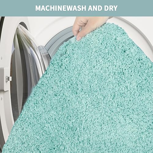 Miniatura 7 de Juego de alfombras de baño de 3 piezas con cubierta de inodoro y alfombras de inodoro en forma de U, juego de alfombras de baño de felpa suave con