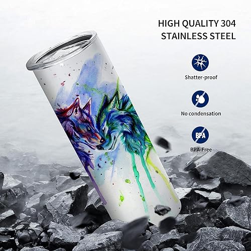 Miniatura 5 de AGH Paquete de 25 vasos de sublimación de 20 onzas con tapa y popote, vaso aislado al vacío de doble pared en blanco, vaso recto delgado de acero