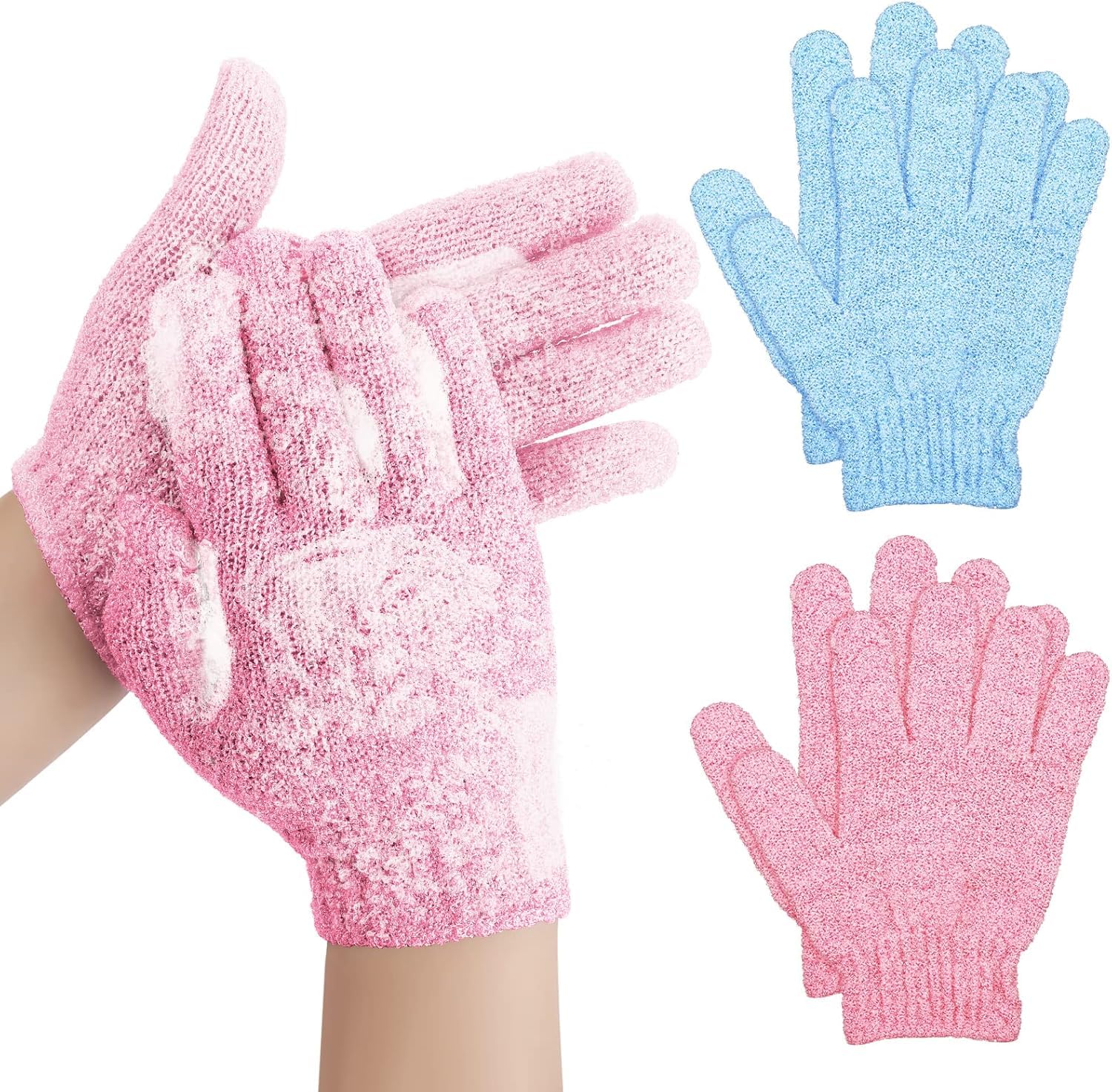 2 Pcs Exfoliating Loofah Bath Gloves – Deep Clean & Gentle Scrub for men & women-image-18