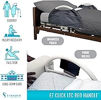 Vista 6 de Stander EZ Click Bed Handle, Hospital Beds Rail, Safety Assist Medical Railing for Seniors, Long Term Care for Elderly, Set of 2, ASTM Safety