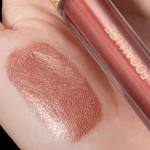 Miniatura 4 de FOCALLURE Lápiz labial líquido metálico, brillo de labios de copa antiadherente, color de labios de alto impacto con desgaste a prueba de