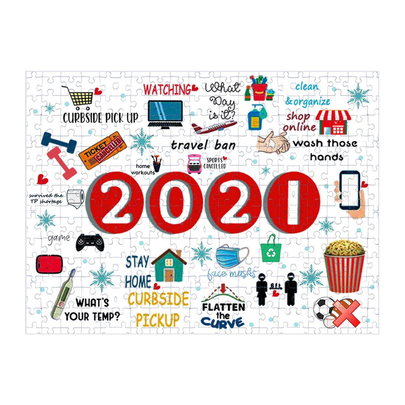2021 Puzzles 2020 Memorial Jigsaw Puzzles Family Interactive Toys Personalized Gift 1000 Piece Jigsaw 2020 Paper Jigsaw Puzzle Toys for Adults/Kids/Teens to Memorialize 2020, Artwork Gift