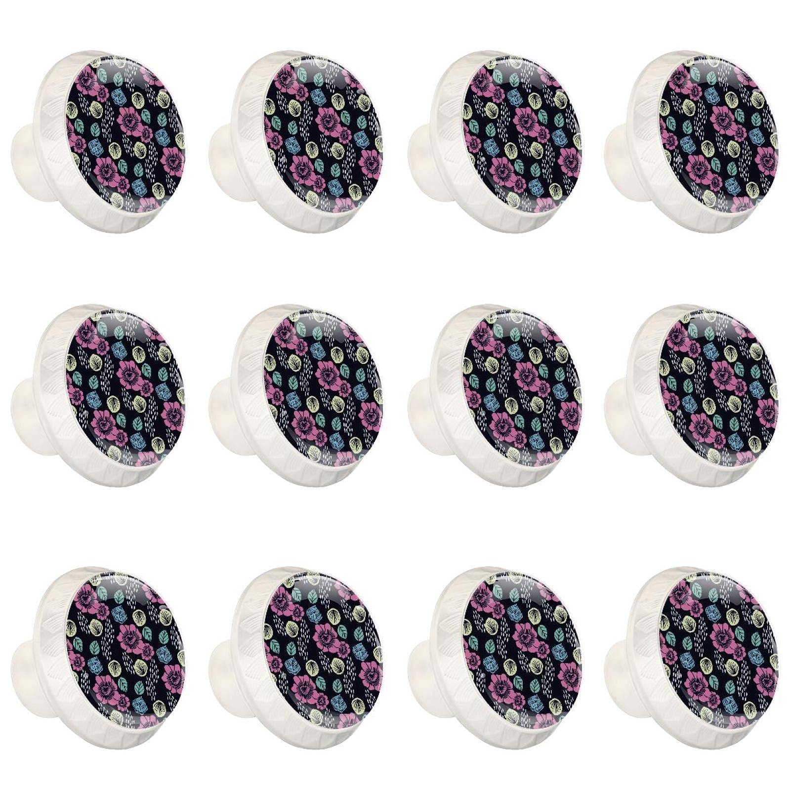 Boutons d'armoires de cuisine boutons décoratifs placard tiroirs commode fleur