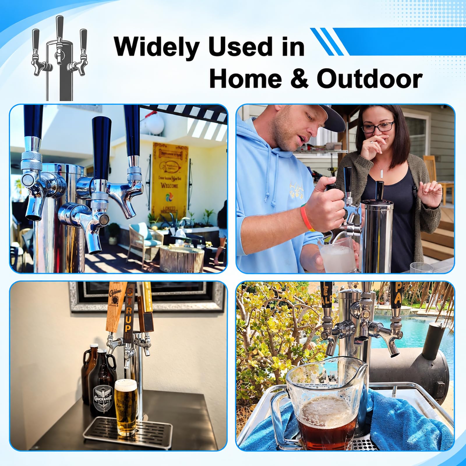 Amazon.co.jp: Kegerator Tower スタンダード 3タップビールタワー