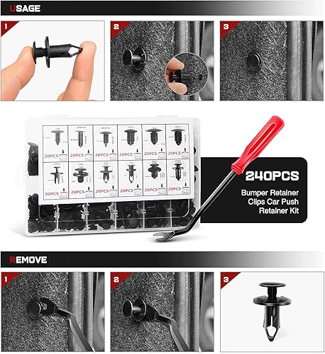 Vista 82 de Nilight - Juego de herramientas para remover molduras, 102 piezas, clips de retención para parachoques, paneles de auto, remover terminales, remover