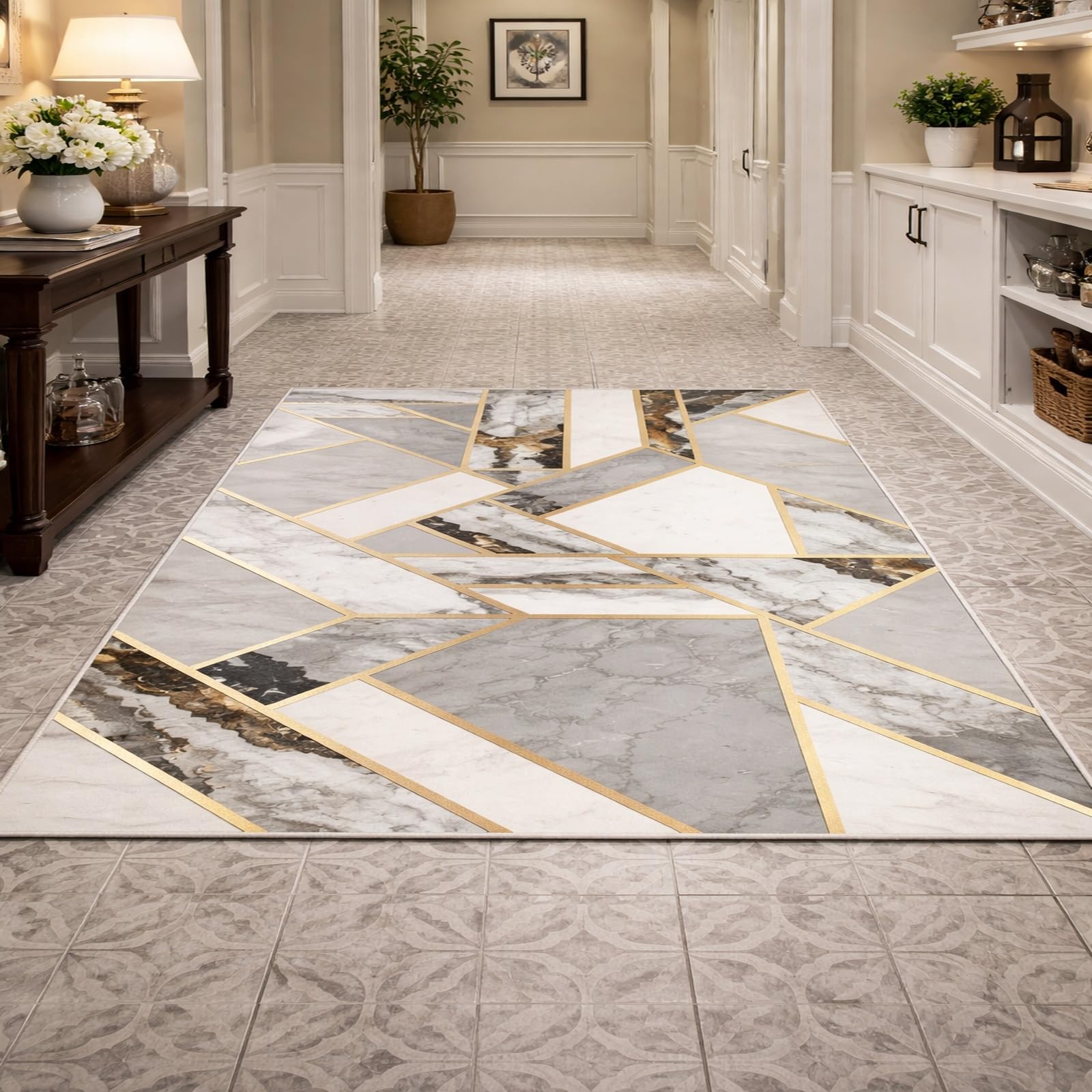 Tapis entrée antidérapant lavable en machine pour intérieur sain