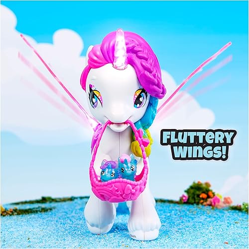 Miniatura 4 de Hatchimals CollEGGtibles, juguete de unicornio Hatchicorn con alas aleteadas, más de 60 luces y sonidos, 2 bebés exclusivos, juguetes para niños