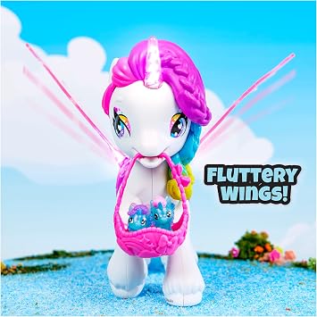 Hatchimals CollEGGtibles, Hatchicorn Unicorn Toy with Flapping Wings, Over 60 Lights & Sounds, 2 Exclusive Babies, Kids Toys for Girls Ages 5 and up