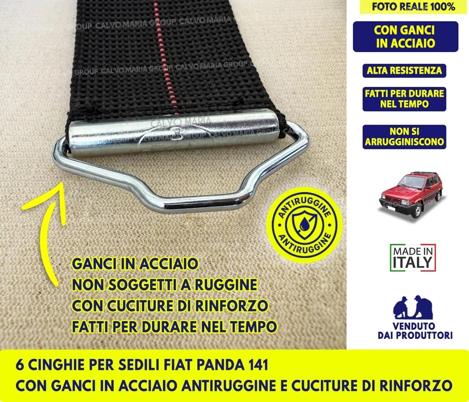 Fasce Elastiche sedili compatibili per Fiat Panda 141 - Cinghie per Imbottiture