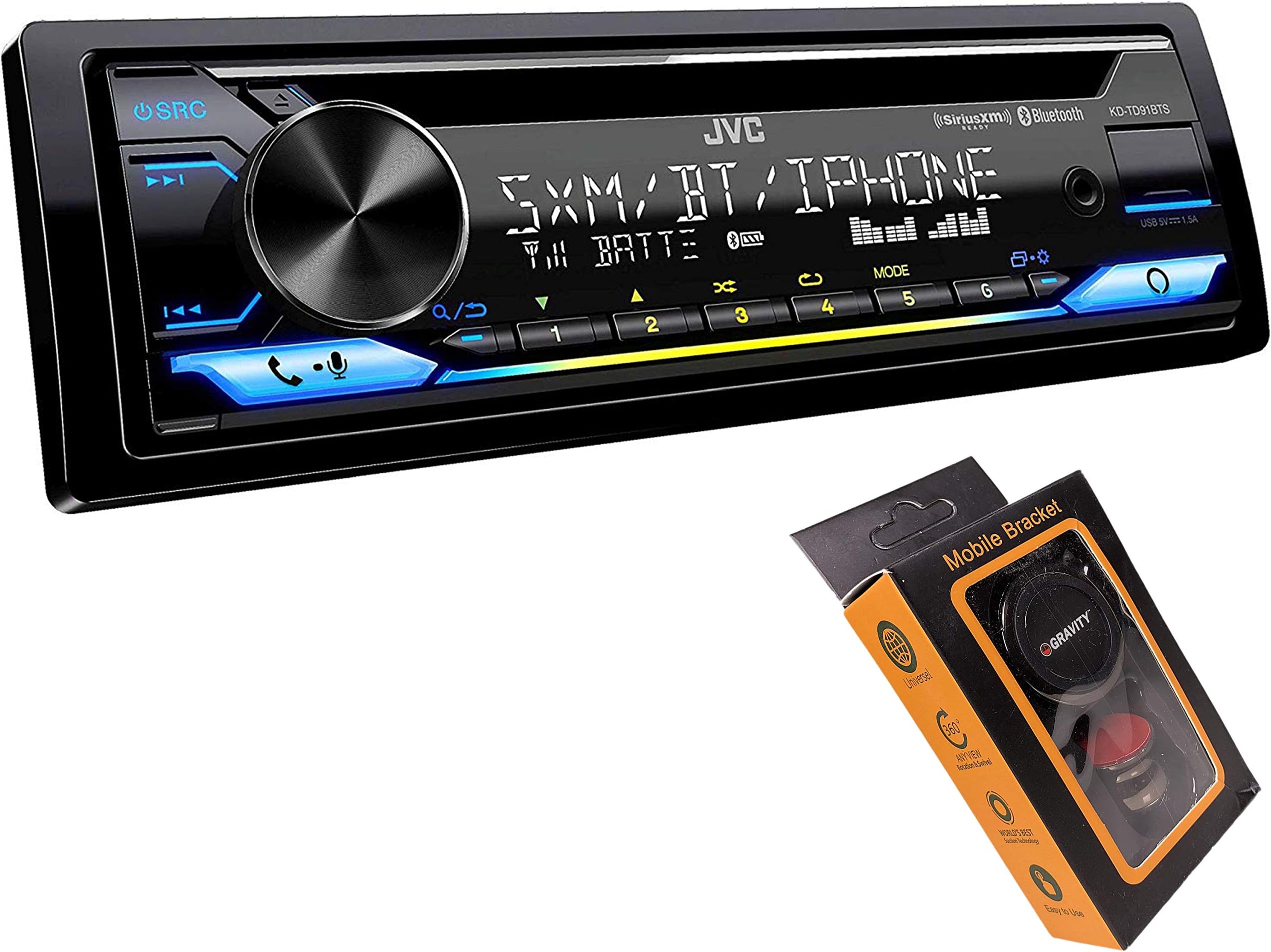 JVC KD-R970BTS CD Receiver with Bluetooth and Front USB/AUX Input