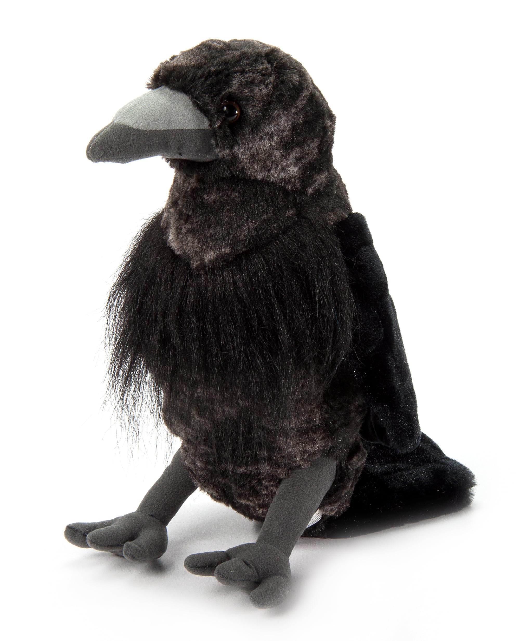 The Petting Zoo Raven Stuffed Animal Plushie, Gifts for Kids, Wild Onez Wildlife Animals, Black Raven Plush Toy 12 Inches